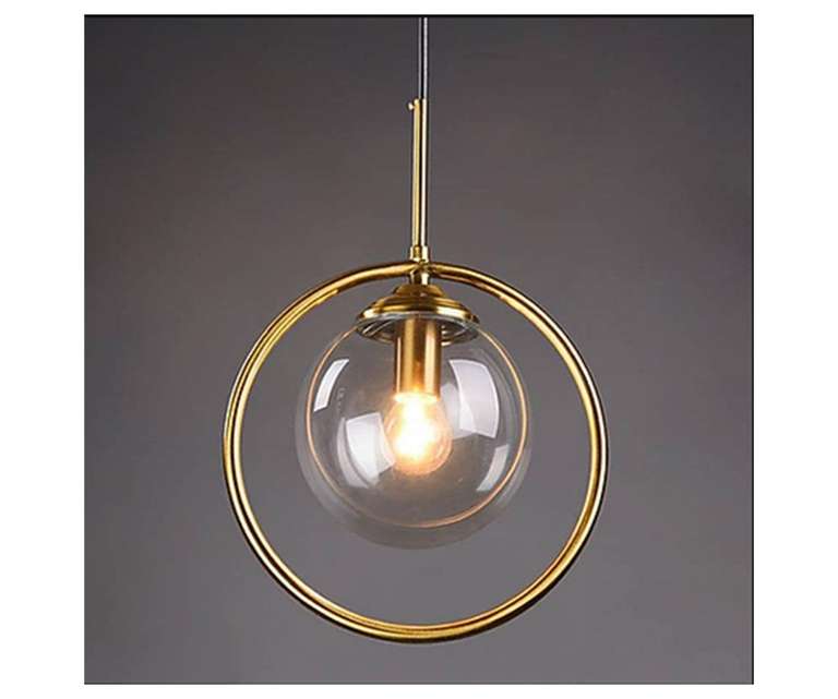 Sizzling Lights Ring Golden Round Shaped Metal Hanging Light (Pack of 1)