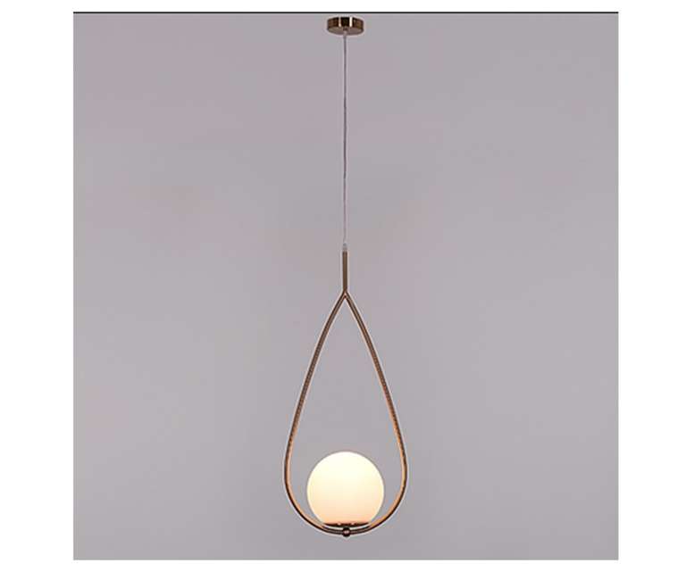 Sizzling Lights V Golden Oval Shaped Metal Hanging Light (Pack of 1)