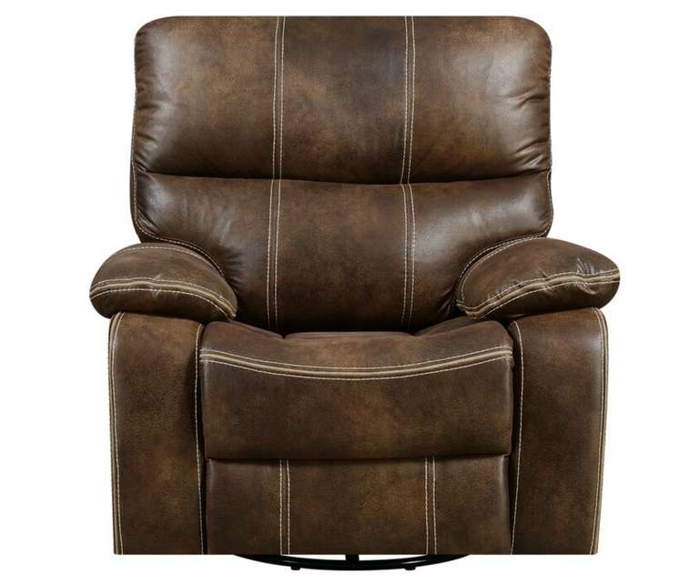 LeatherOn Spino Leatherette 1 Seater Rocker Recliner in Brown Colour