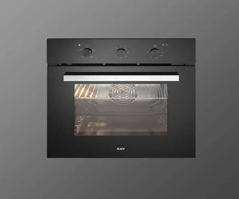 Kaff KOV 70 BA6 60cm 70L Built-in Oven with Rotary Control Dials in Black Colour