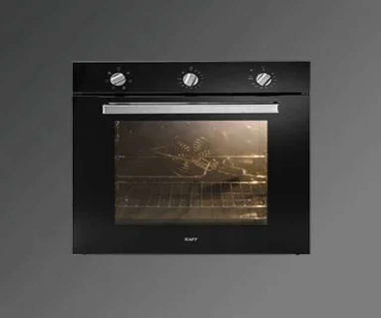 Kaff KOV 73 MRFT 60cm 73L Built-in Electric Oven with Rotary Control Dials in Black Colour