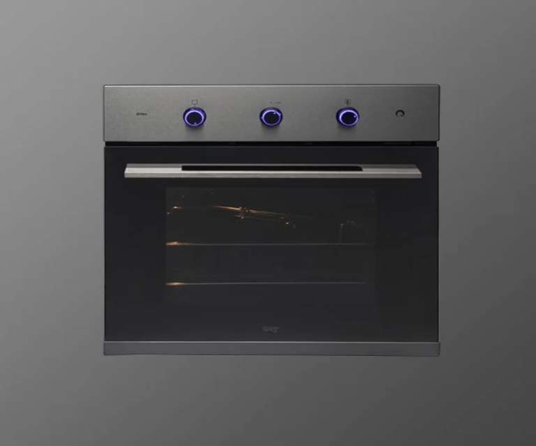 Kaff OV70 AMSS 60cm 70L Built-in Convection Oven with Rotary Control Dials in Silver Colour