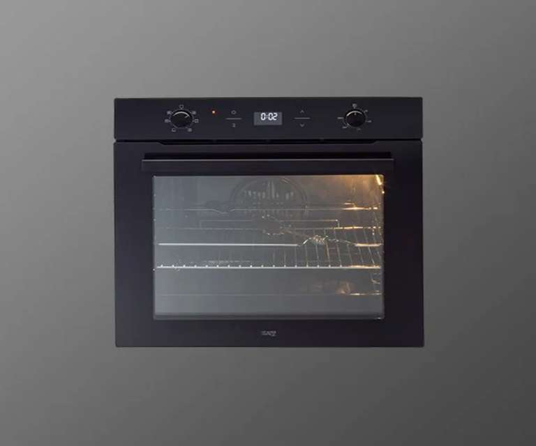 Kaff OV81 GIKF 60cm 81L Built-in Electric Oven with Rotary Control Dials in Black Colour