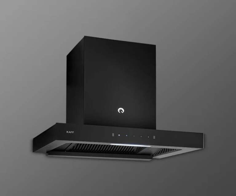 Kaff CASTO DX DHC 60cm 1250 Nm3/h Auto Clean Wall Mounted Kitchen Chimney with 3 Speed Gesture Motion (Black)