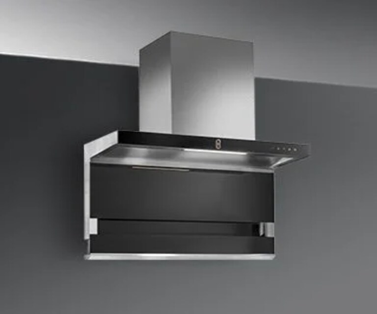 Kaff FALMARC DHC 90cm 1350 Nm3/h Auto Clean Wall Mounted Kitchen Chimney with Gesture Controls (Black)