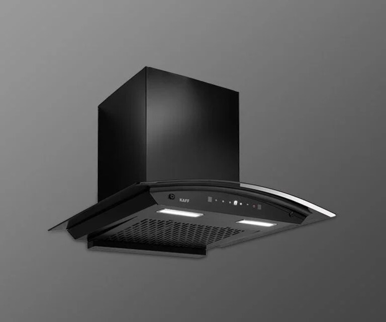 Kaff MAINZ DHC 60cm 1180 Nm3/h Auto Clean Wall Mounted Kitchen Chimney with 3 Speed Gesture Control (Black)