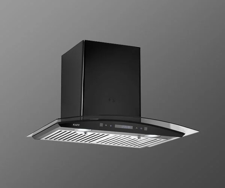 Kaff OPEC TX DHC 60cm 1180 Nm3/h Auto Clean Wall Mounted Kitchen Chimney with 3 Speed Gesture Motion (Black)