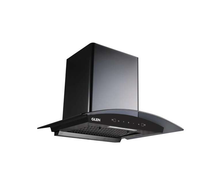 Glen 6060 BL AC 60cm 1200 m3/h Auto Clean Wall Mounted Kitchen Chimney with Motion Sensor (Black)
