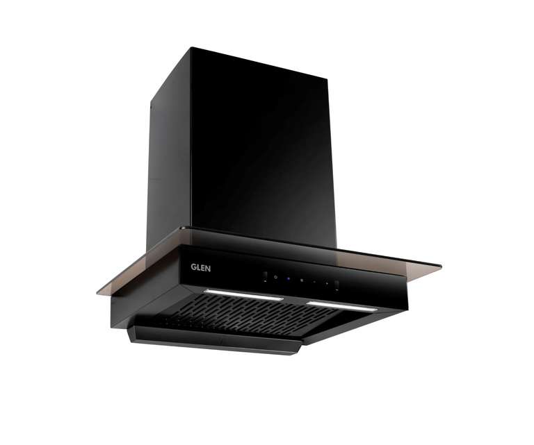 Glen 6062 BL 60cm 1200 m3/h Auto Clean Wall Mounted Kitchen Chimney with Motion Sensor (Black)