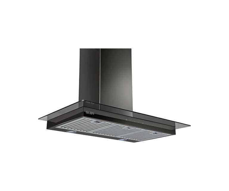 Glen 6062 TS BL 90cm 1250 m3/h Wall Mounted Kitchen Chimney with Touch Sensor Controls (Black)