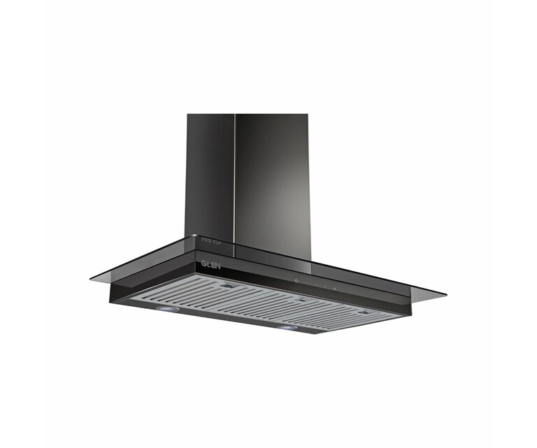 Glen 6062 TS BL 90cm 1250 m3/h Wall Mounted Kitchen Chimney with Touch Sensor Controls (Black)