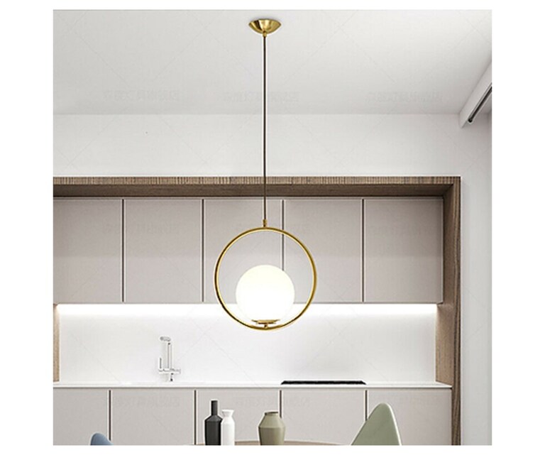 Sizzling Lights O Golden Round Metal Hanging Light (Pack of 1)