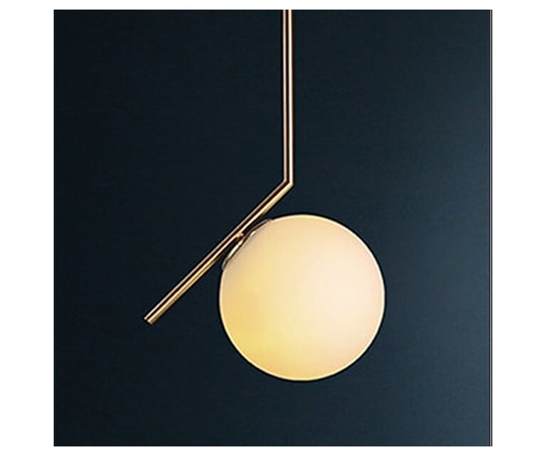 Sizzling Lights L Golden Metal Hanging Light (Pack of 1)