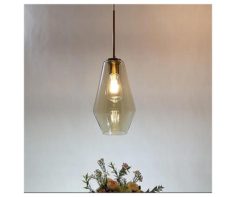 Sizzling Lights Bottle Nack Transperant Ovel Shaped Glass Hanging Light (Pack of 1)