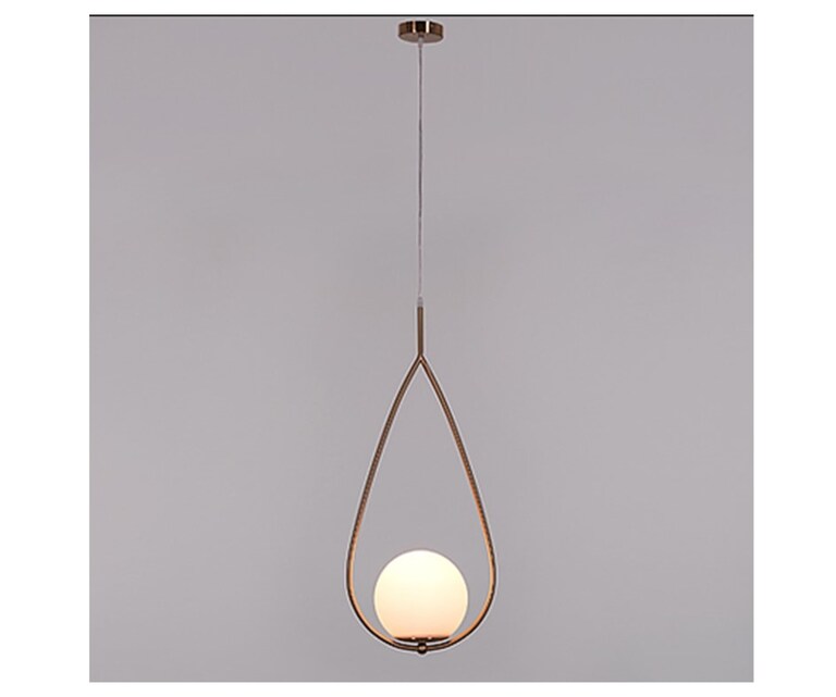 Sizzling Lights V Golden Ovel Shaped Metal Hanging Light (Pack of 1)