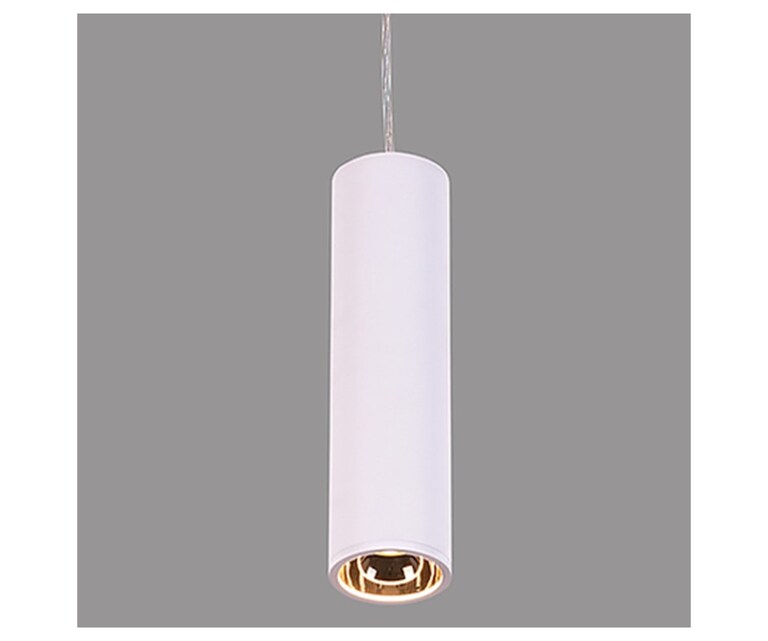 Sizzling Lights Tube Matt White Bottle Shaped Metal Hanging Light (Pack of 1)