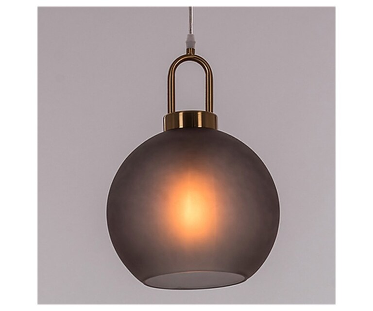 Sizzling Lights R Black Round Glass Hanging Light (Pack of 1)