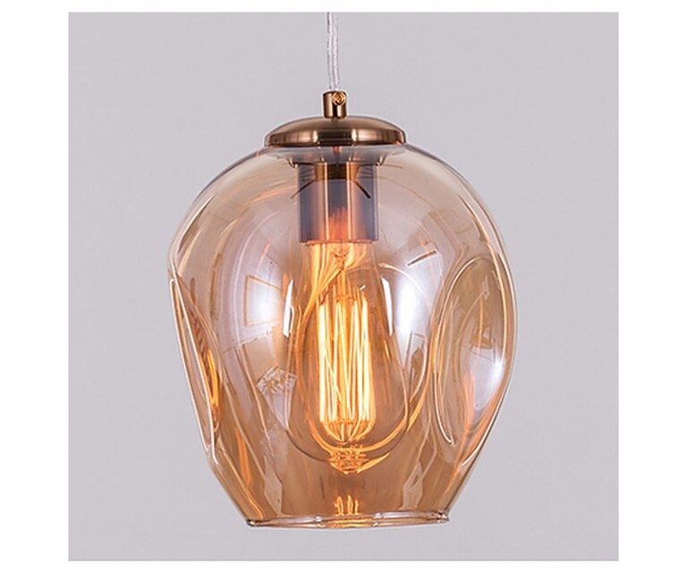 Sizzling Lights Collin Golden Half bottle Shaped Glass Pendant Light (Pack of 1)