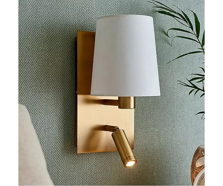 Sizzling Lights Stella 3W Golden Mild Steel Wall Sconces Wall Light for Living/Bedroom/Dining Room (Pack of 1)