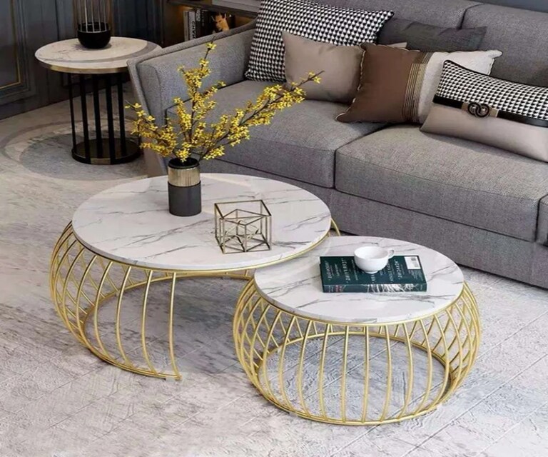 Writings On The Wall Round Nesting Coffee Table Set - Style 1