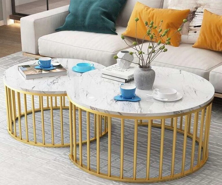 Writings On The Wall Round Nesting Coffee Table Set - Style 3