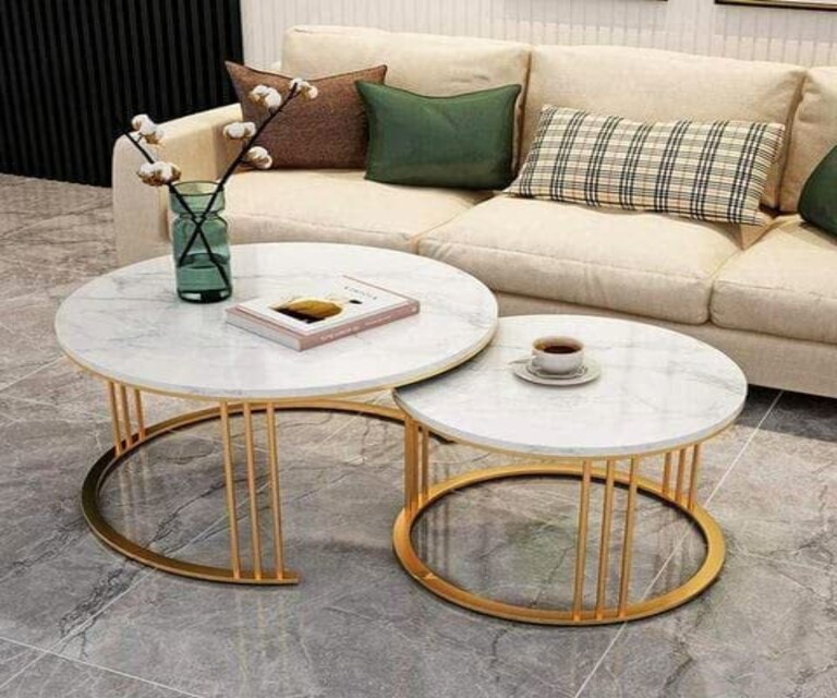 Writings On The Wall Round Nesting Coffee Table Set - Style 4