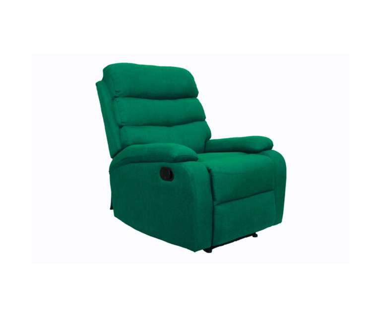 LeatherOn Rage Leatherette 1 Seater Manual Recliner in Green Colour