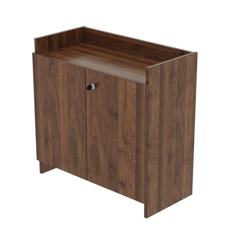 Wakefit Spectator 2 Door Engineered Wood 9 Pairs Shoe Rack in Columbian Walnut Colour
