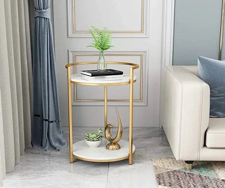 Writings On The Wall Round 2-Layer Side Table 01