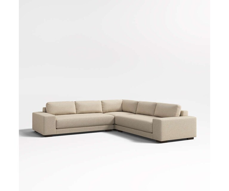 Decor Desk Dallas Velvet Fabric 6 Seater Corner Sofa in Beige Colour