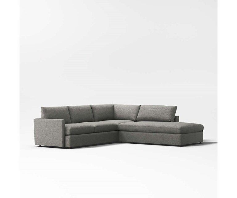 Decor Desk Scout Velvet Fabric L Shape RHS 5 Seater Sofa in Grey Colour