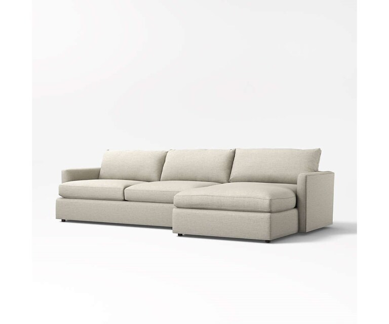 Decor Desk Otium Velvet Fabric L Shape RHS 5 Seater Sofa in Beige Colour