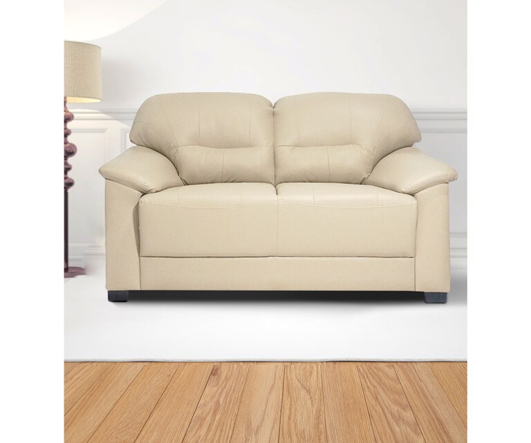 Decor Desk Turbo Leatherette 2 Seater Sofa in Beige Colour