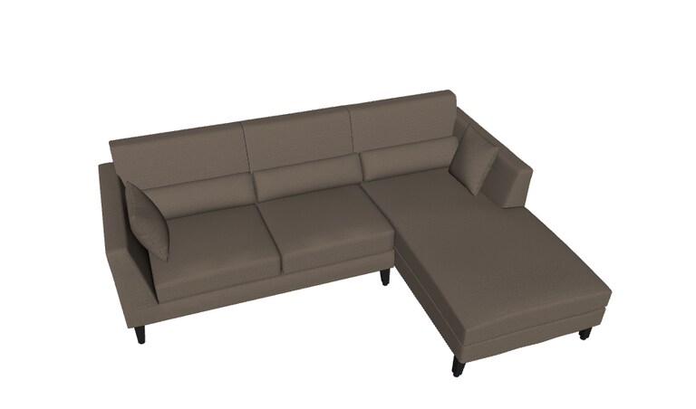 Wakefit SnoozePro Polyester Fabric L Shape LHS 5 Seater Sofa (3 Seater + Left Aligned Chaise) in Omega Pearl Colour