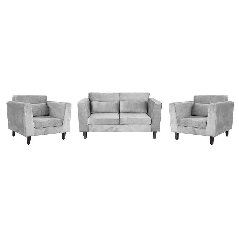Wakefit SnoozePro Plus Polyester Fabric 4 Seater Sofa Set (2+1+1) in Reflection White Colour