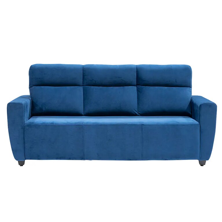 Wakefit Belize Polyester Fabric 3 Seater Sofa in Blue Colour