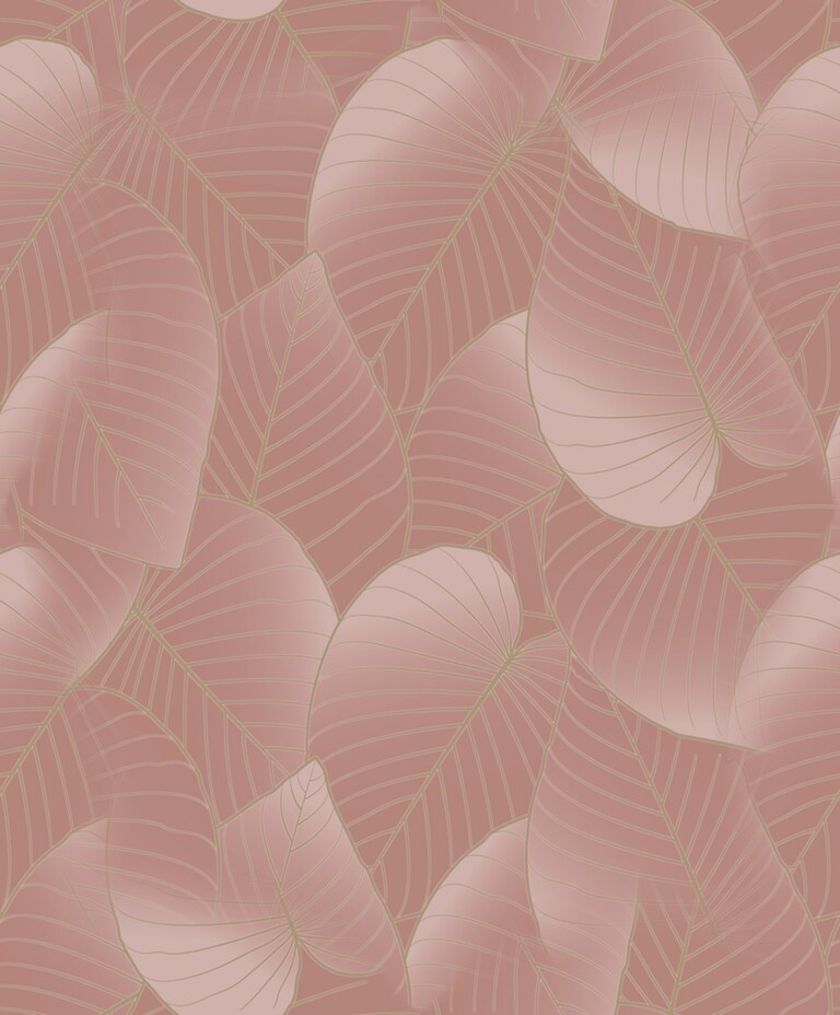 Artisan B21203 Non Woven Pink Botanical Wallpaper for Bedroom & Living room