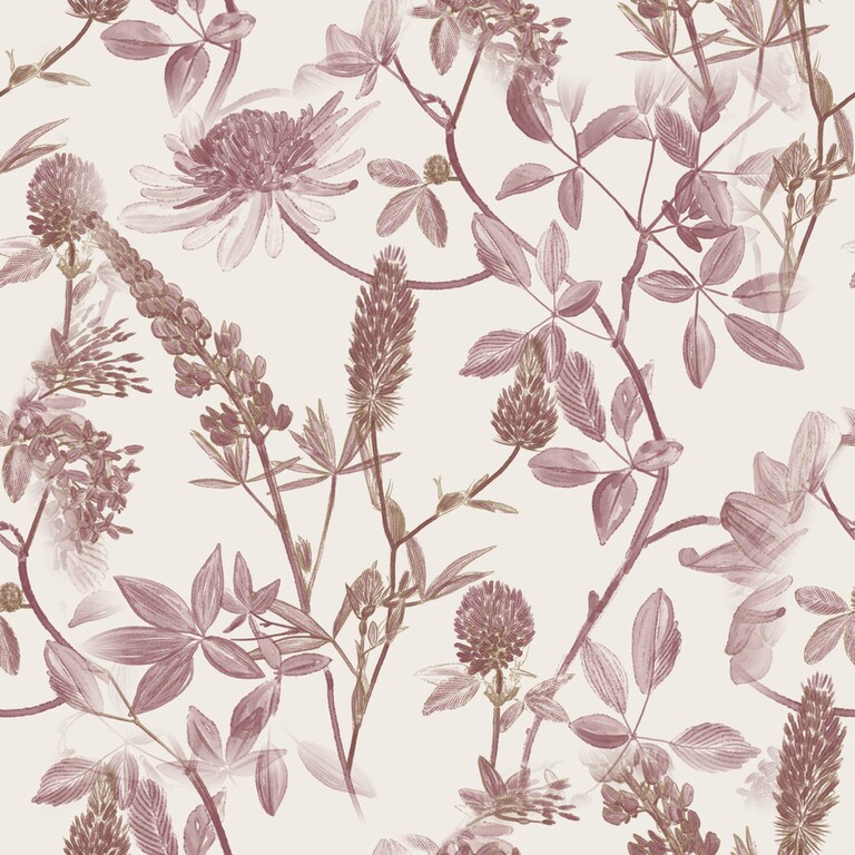 Artisan M45810 Non Woven Red Floral Wallpaper for Bedroom & Living room