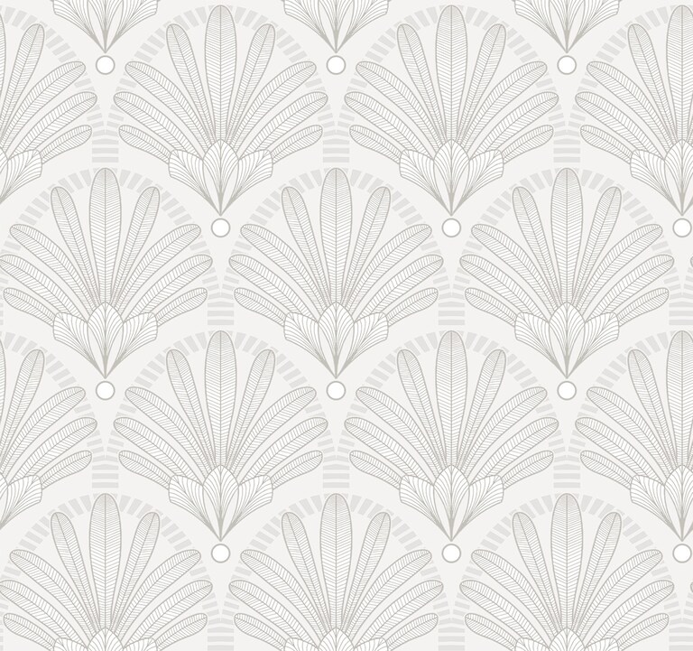Artisan M53300 Non Woven White Floral Wallpaper for Bedroom & Living room