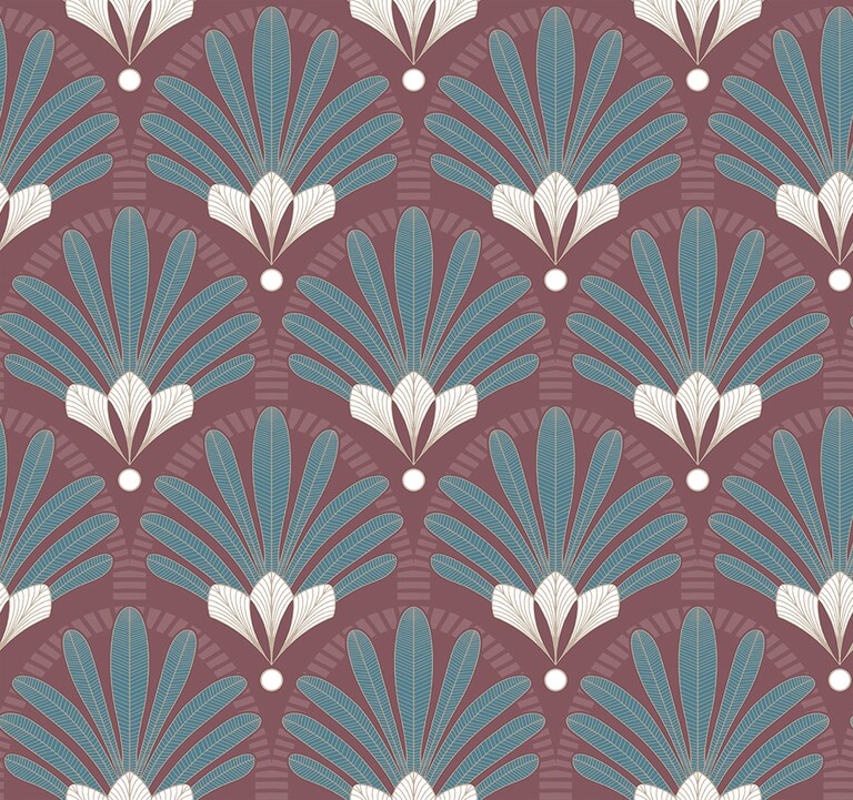 Artisan M53310 Non Woven Red Floral Wallpaper for Bedroom & Living room