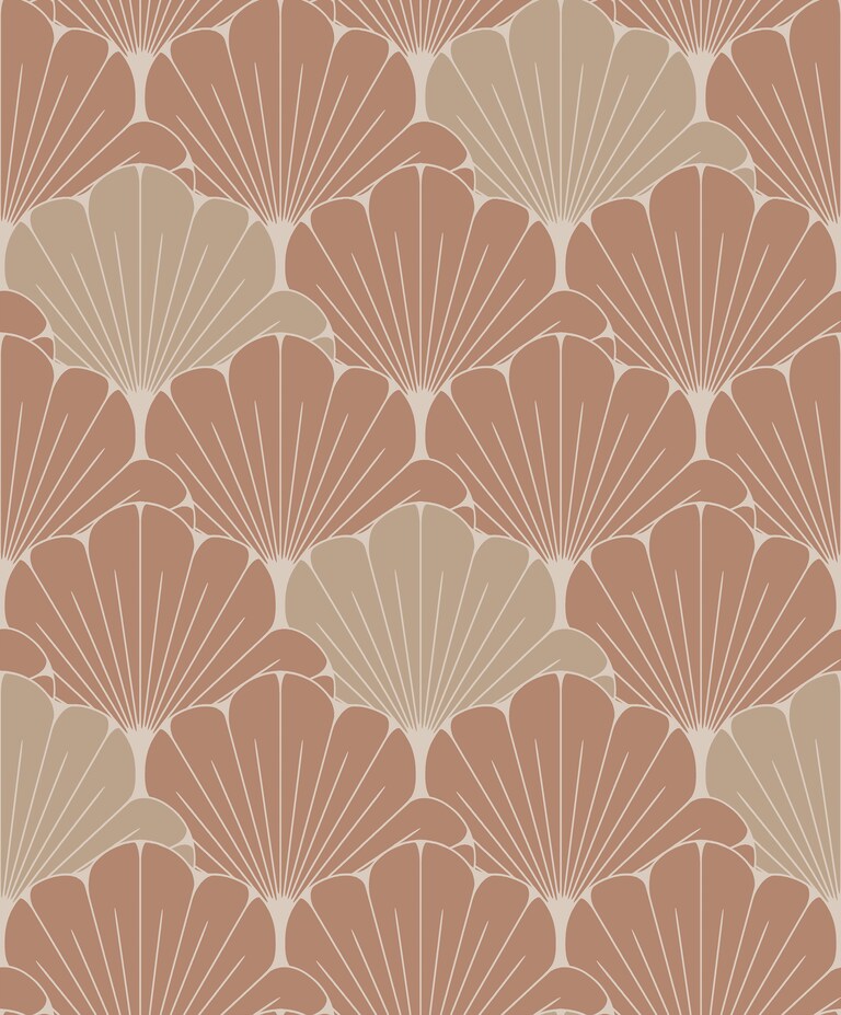Artisan M64005 Non Woven Orange Floral Wallpaper for Bedroom & Living room