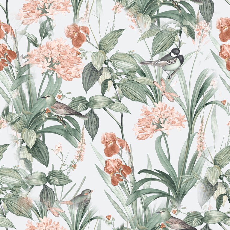 Artisan M64704 Non Woven Green Botanical Wallpaper for Bedroom & Living room