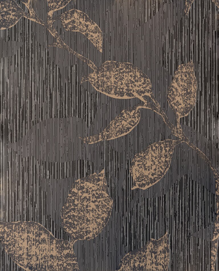 Artisan EM-11003-4 Non Woven Grey & Gold Floral Wallpaper for Bedroom & Living room