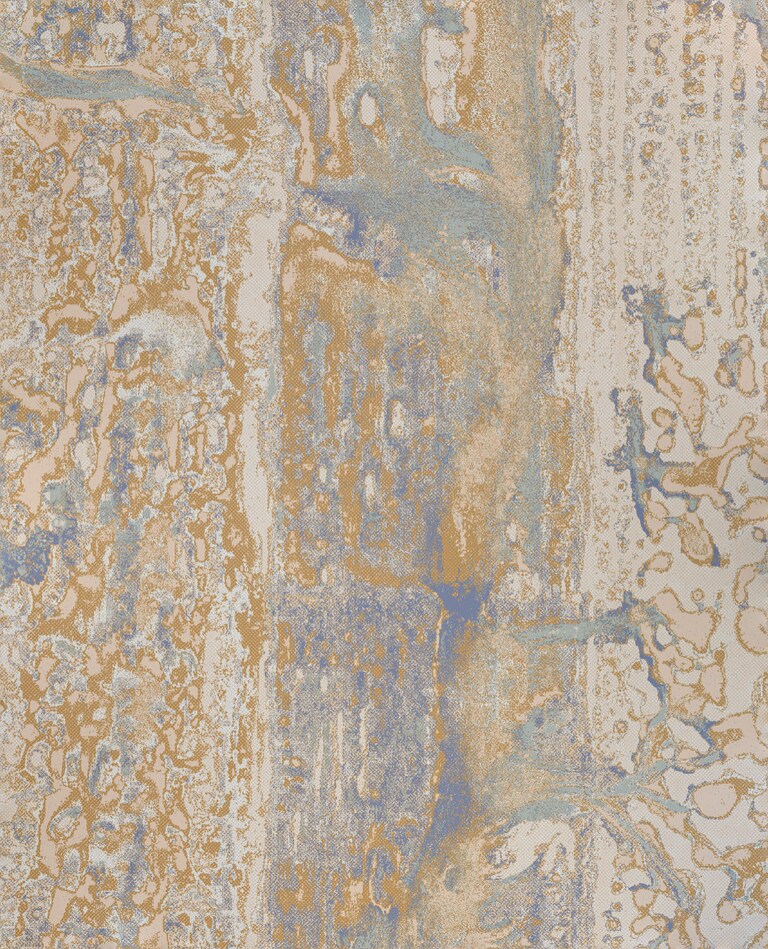 Artisan EM-11004-2 Non Woven Gold & Off White Textured Wallpaper for Bedroom & Living Room