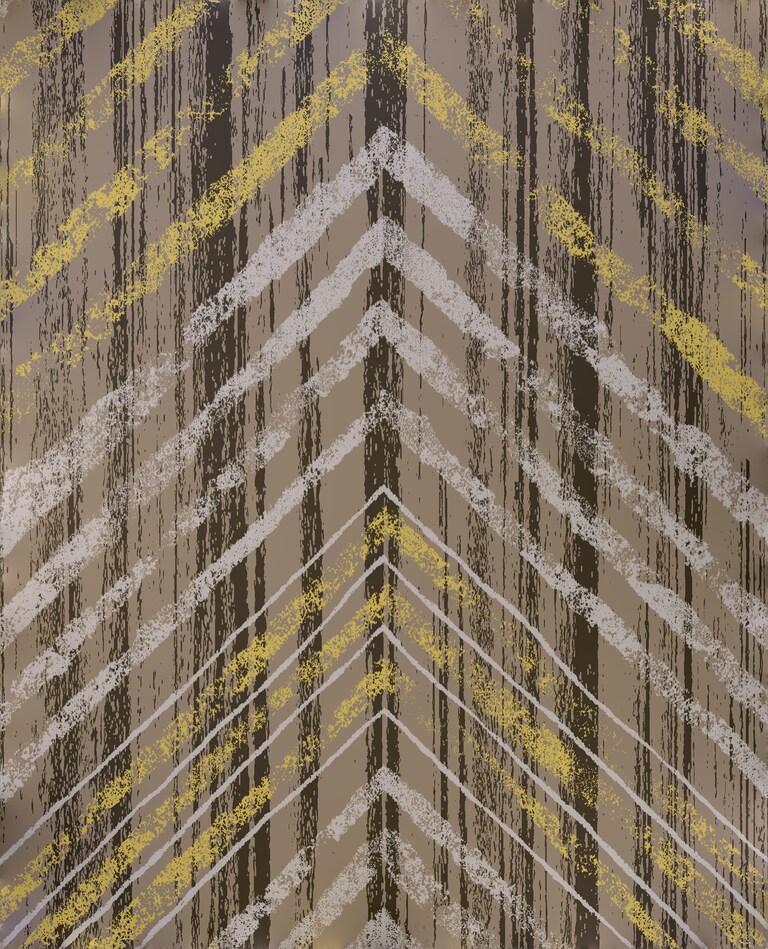 Artisan EM-11009-3 Non Woven Grey & Gold Chevron Wallpaper for Bedroom & Living room