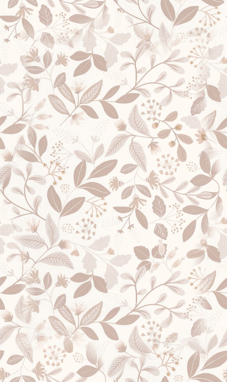 Artisan ETL103081020 Non Woven Brown & White Floral Wallpaper for Bedroom & Living room