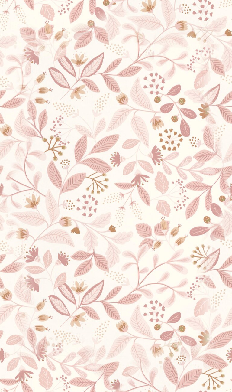 Artisan ETL103084062 Non Woven Pink & White Floral Wallpaper for Bedroom & Living room