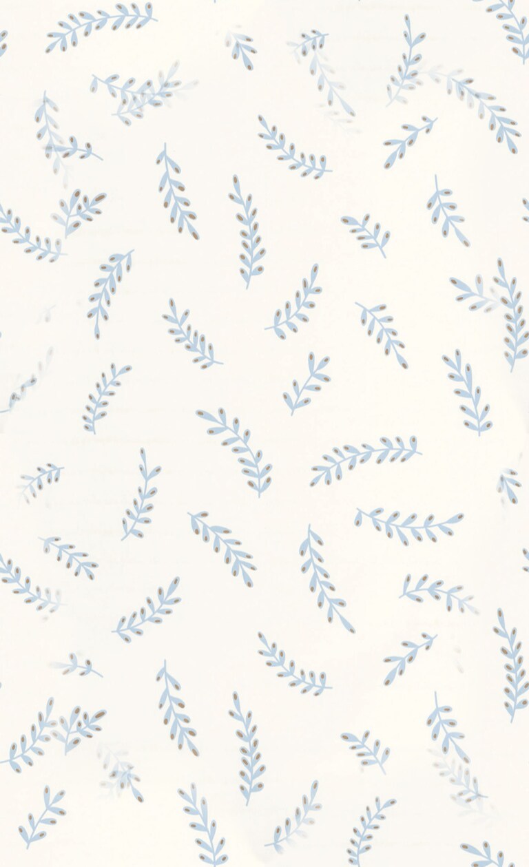 Artisan ETL103096005 Non Woven White & Blue Floral Wallpaper for Bedroom & Living room