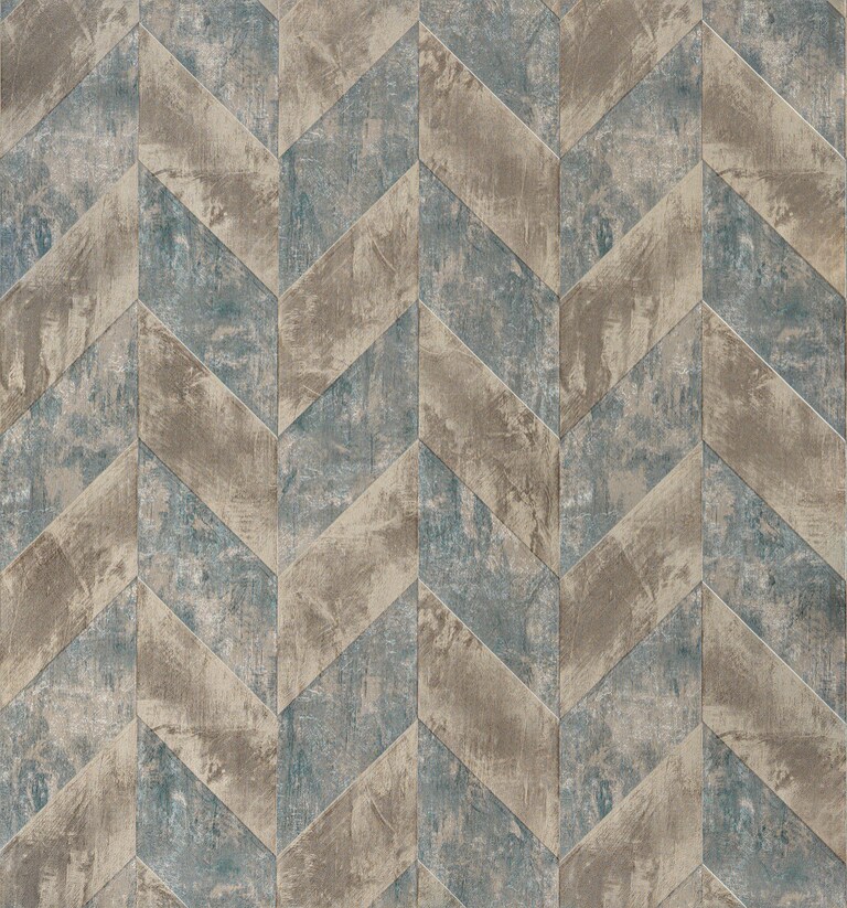 Artisan 2000-1 Non Woven Blue & Grey Geometric Wallpaper for Bedroom & Living room