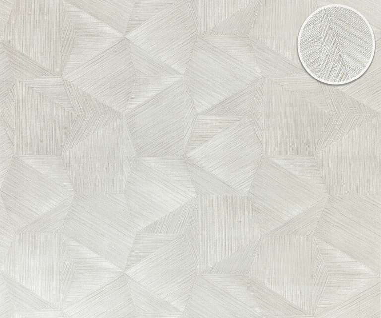 Artisan 2003-6 Non Woven White Textured Wallpaper for Bedroom & Living Room